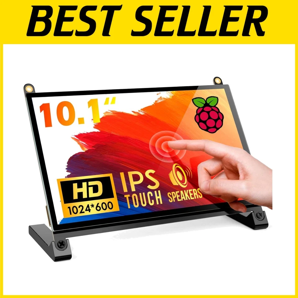 Driver-Free 10.1’’ Touchscreen for Raspberry Pi 5/4/3 - Image 1 of 4
