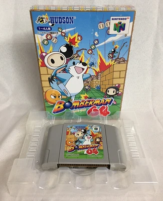 JPN Bomberman 64 NINTENDO 64 Japan Import BOX & GAME No Manual HUDSON Ships USA - Image 1 of 4