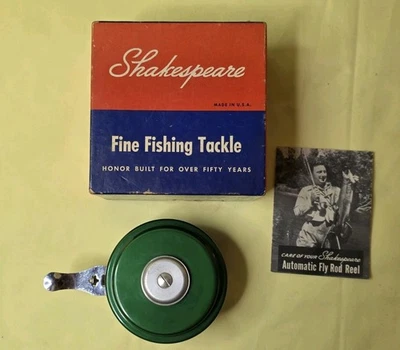 Carrete de caña de mosca vintage SHAKESPEARE Nº 1822 ~ OK con caja ~ Hecho en EE. UU. Foto 1 de 4