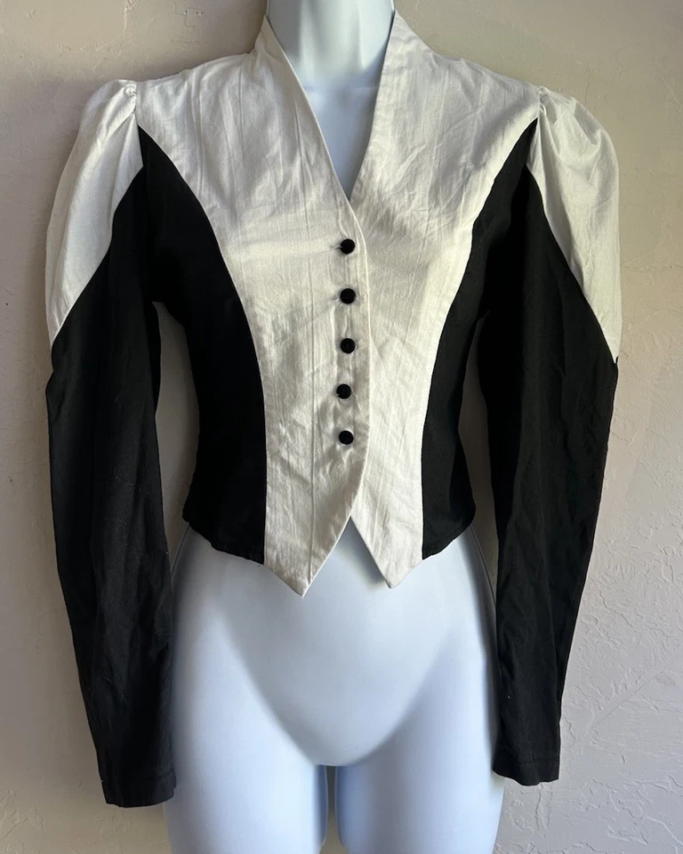 Vintage Miller Stockman Top XS Cowgirl Rockabilly Rodeo Victorian Goth Western - Image 1 of 4