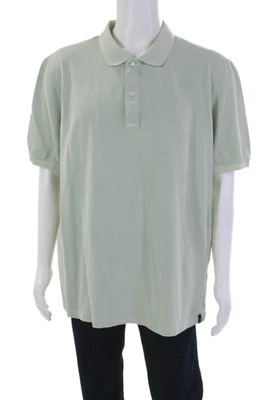 Camisa Polo Scotch & Soda Para Hombres Algodón Manga Corta Abotonada Verde Talla XXL Foto 1 de 4
