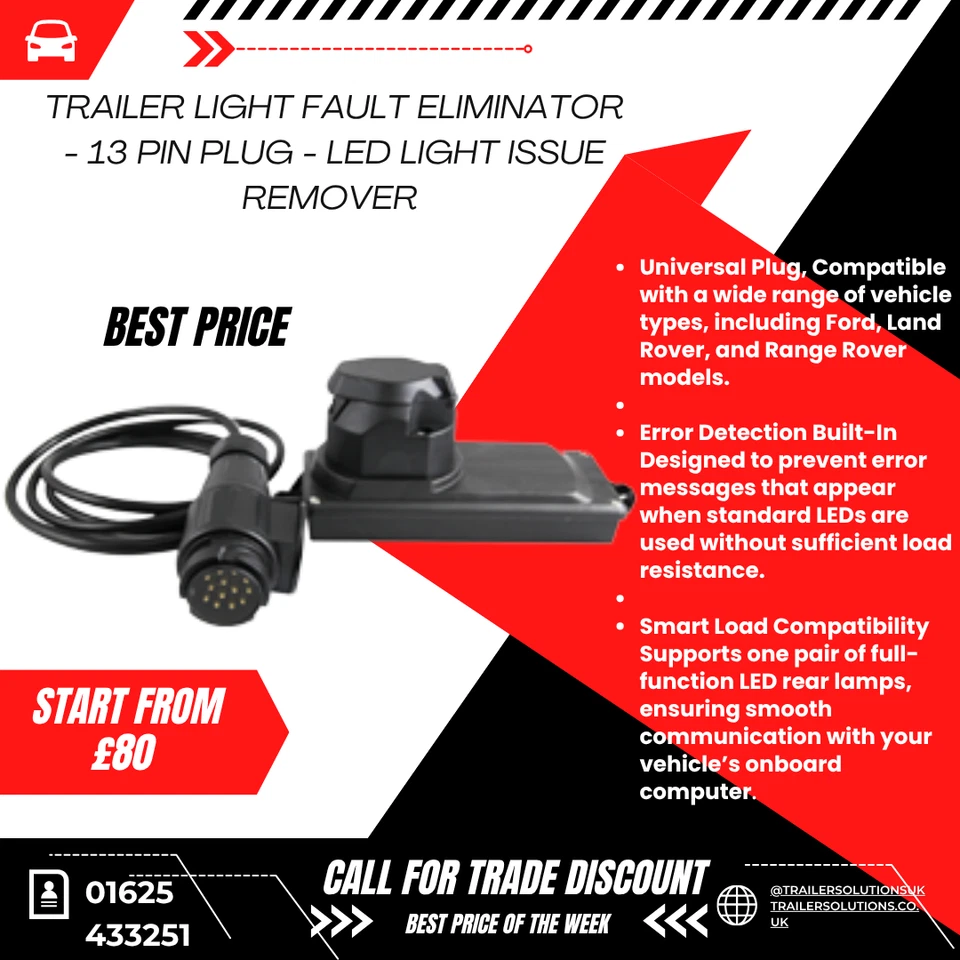 LED Trailer Light Fault Eliminator – 13 Pin - CANBUS Trailer Light Fix - Image 1 of 4
