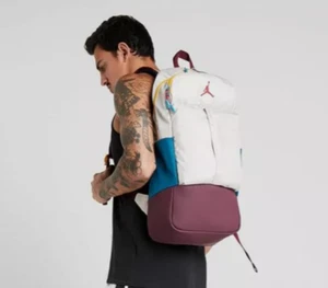 Air Jordan Mochila Fluida Gimnasio Deportes Escuela Bolsa de Viaje Crema 9A0166-W66 - Imagen 1 de 16