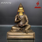 9.2" old-fashioned Tibet Pure copper Master of Quiet destiny effigy