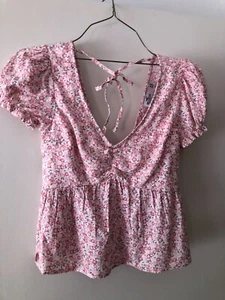 Hollister Blouse Top Pink Teen XS - Picture 1 of 2