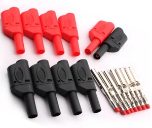 10Pcs Insulated 4mm Banana plug Multimeter Test Leads 4mm Banana Plugs - Picture 1 of 7