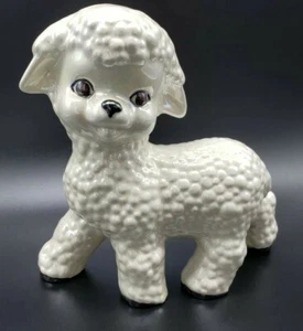 Vintage Ceramic Lamb Figurine Nursery Lamb Easter Lamb 6" Long 6.5 High Adorable - Picture 1 of 11