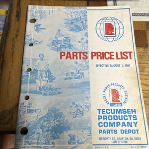 GENUINE VINTAGE 1981 TECUMSEH PRICE LIST BOOK FORM NUMBER - 694546 - Picture 1 of 2