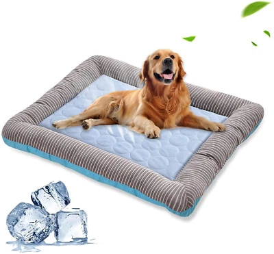 Pet Cooling Pad Bed For Dogs Cats Puppy Kitten Cool Mat Pet Blanket Ice Silk Mat - Image 1 of 4