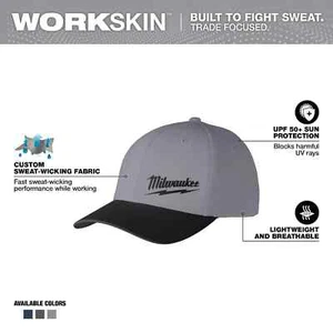 Sombrero ajustado Milwaukee Tool WORKSKIN Performance, 507DG/507G - Nuevo - Imagen 1 de 7