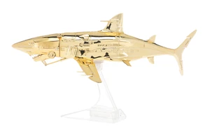 NEW Hajime Sorayama "Shark" 1/10 Scale Gold NFC Chip 100% Authentic Zhen SEALED - Picture 1 of 3