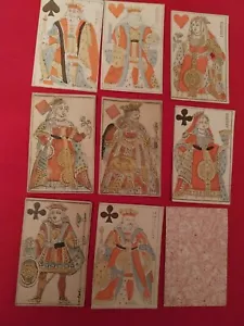 18 cartes à jouer ancien copies de carte contenant 8 figures + 10 de points - Photo 1 sur 1
