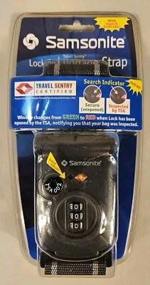 Samsonite Travel Sentry Locking Luggage Strap Charcoal Grey SM3510CG - Image 1 of 2