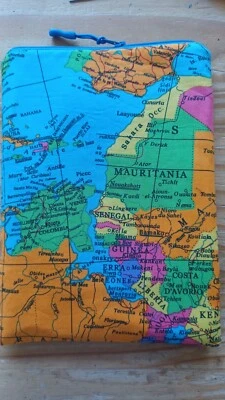  Tasche, Etui, Hülle für eBook-Reader Tolino epos - Weltkarte - Bild 1 von 4