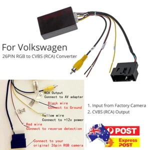 26 PIN RGB To CVBS (RCA) AV Converter For VW Original Camera Output To Headunits - Picture 1 of 8
