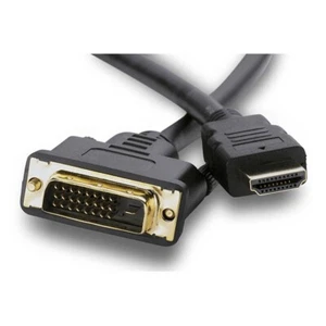 HDMI - DVI (DVI - HDMI) Kabel 18+1 FULL HD 1080p HighSpeed  PC Monitor Beamer TV - Afbeelding 1 van 3
