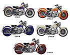 8 1/4" Blue,Grey,Brown,Purple,Motorcycle Embroidery Iron On Applique Patch