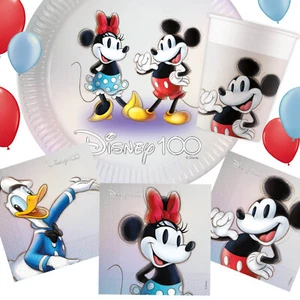 DISNEY 100 Mickey Minnie Mouse vajilla decoración fiesta cumpleaños infantil fiesta lema - Imagen 1 de 8