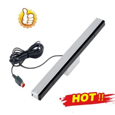 MOTION SENSOR BAR-For Wii Wii U Wired IR Infrared Remote Inductor- 9CJ3 - Image 1 of 4
