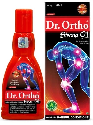 DR ORTHO Dr.Ortho Strong Oil Ayurvedic Medicine Oil Muscle Back Knee Joint Neck Pain 60ML
