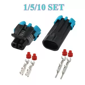 Enchufe de conector macho / hembra de válvula de chorro eléctrico Delphi Metri-Pack 150-Series de 2 pines - Imagen 1 de 4