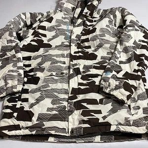 2007 Vtg Salomon Puffer Jacket Mens XL Ski Snowboard Winter Outdoor Brown White - Picture 1 of 17