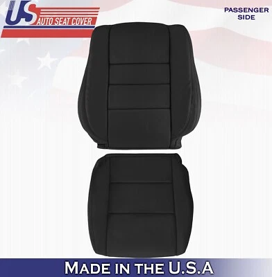 2011 2012 For Honda Accord Passenger Top & Bottom Leather Seat Covers Black - Image 1 of 4