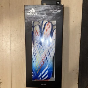 Adidas Predator GL Pro Soccer Goalkeeper Gloves Size 12 White/Cyan - Picture 1 of 2