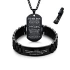 to My Son Bracelet Customized Dog Tag Necklace with Watch Adjustment Tool Stainl