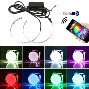 RGB Charm Demon Devil Eye Bluetooth APP Control Halo Strip for Car Projector Len - Picture 1 of 12