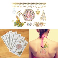 (Mandala) - Cokohappy 5 Sheets Mandala Hamsa Peacock Feather Totem Flash