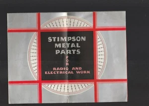 CATALOGO RICAMBI IN METALLO STIMSON PER LAVORI RADIO ED ELETTRICI - Foto 1 di 2