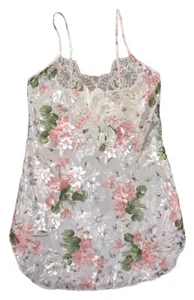 NATORI Vintage Petite (XS/S) Nachthemd Schlupfkleid Spitze V-Ausschnitt Blumen Jacquard - Bild 1 von 13