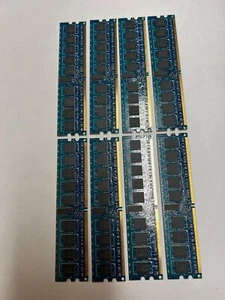 Lot of 8 PC2-3200R-333-12-H1 8GB (8x1GB) DDR2 SDRAM NT1GT72U4PA0BV-5A Nanya - Picture 1 of 16