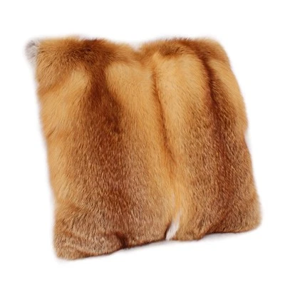 Luxus Pelzkissen aus echtem Rotfuchs Fell 50x50 cm Dekokissen Fuchs Fell Kissen - Bild 1 von 3