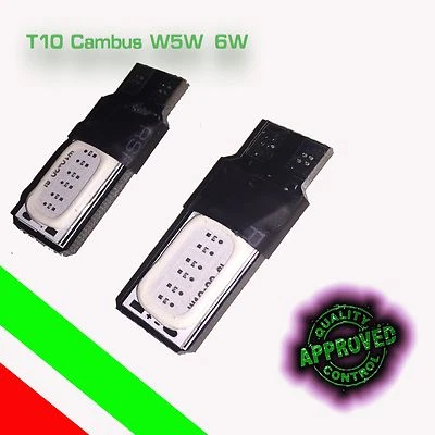 6 LAMPADE A LED PER AUTO T10 W5W COB SMD CANBUS NO ERROR  Lampadine Luce BIANCA  - Immagine 1 di 4