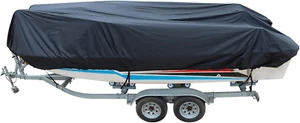 Heavy Duty 210D Boat Cover Trailerable Fishing Ski Bass V-Hull Tri-Hull Runabout - Picture 1 of 7