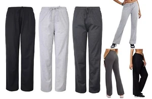 Womens Sofra Cotton Drawstring-Waist Jersey Pajama Lounge Sleep Pants Yoga S M L - Picture 1 of 29