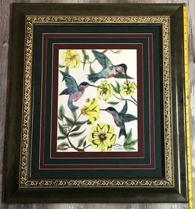 Antigua Pintura Acuarela Firmado Arte Original Abstracto Enmarcado Obras Arte - Imagen 1 de 11