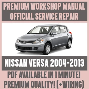 WORKSHOP MANUAL SERVICE & REPAIR GUIDE for NISSAN VERSA 2004-2013 +WIRING - Picture 1 of 6