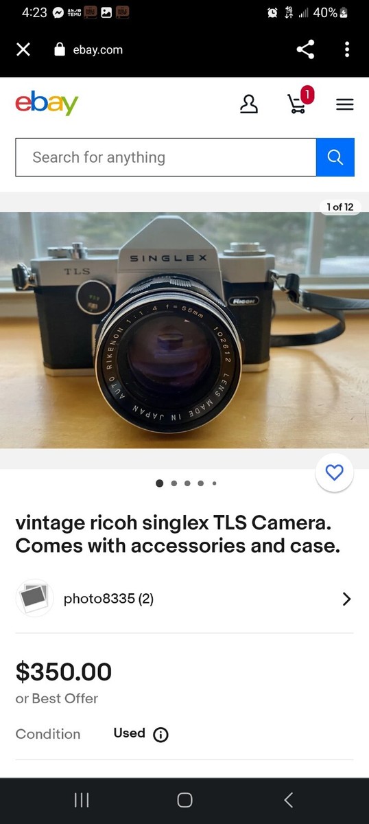 Ricoh Singlex Tls In Vintage 35mm Cameras for sale | eBay