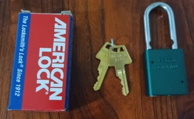 👀》🔥 American Lock High Security Aluminum Padlock # 1100 with 2 Keys》GREEN 🆕️ - Image 1 of 4