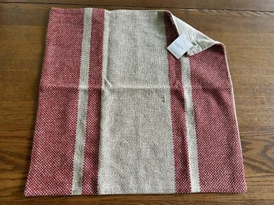 Pottery Barn Blaine Striped Pillow Cover Red Beige 22” Blain Stripe French *Flaw - Image 1 of 4
