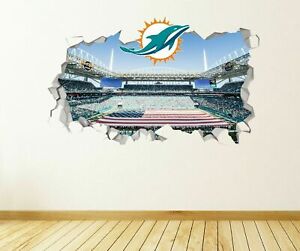 Miami Dolphins Stadium NFL Custom Wall Decals 3D Wall Stickers Art JS1654