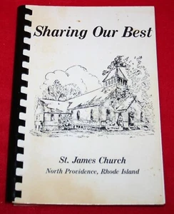 Vintage ST JAMES CHURCH North Providence Rhode Island COOKBOOK Recipes Food - Imagen 1 de 3