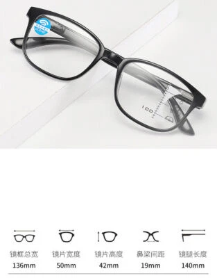 Progressiv Multifokal Gleitsicht Lesebrille PC Federscharnier +1.5 2 2.5 3 3.5