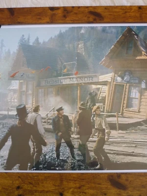 A3 Framed authorised repro  poster PAint your wagon 1969 bull town destroyed - Image 1 of 4