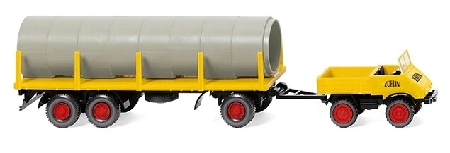 WIKING - UNIMOG U411 con corona e tubo ZÜBLIN - 1/87 - WIK039205 - Immagine 1 di 1