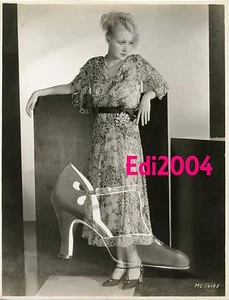 ANITA PAGE Vintage Original Photo RARE 20's Superimposed Shoe High Heel Glamour  - Picture 1 of 2