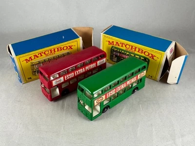 Matchbox #74B Daimler Bus CUERPO VERDE Y CUERPO ROJO DIFÍCIL DE ENCONTRAR SIN USAR, EN CAJA Foto 1 de 4